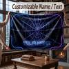 Neon Colorful Theme Throw Blanket Custom Name Text Personalized Blanket Soft Cozy Blanket for Home Sofa Bed