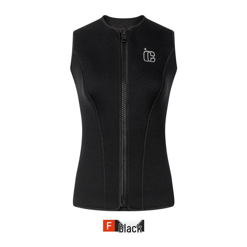 Top de neopreno sin mangas con forro polar de 3 mm unisex para natación en aguas frías, surf y snorkel.