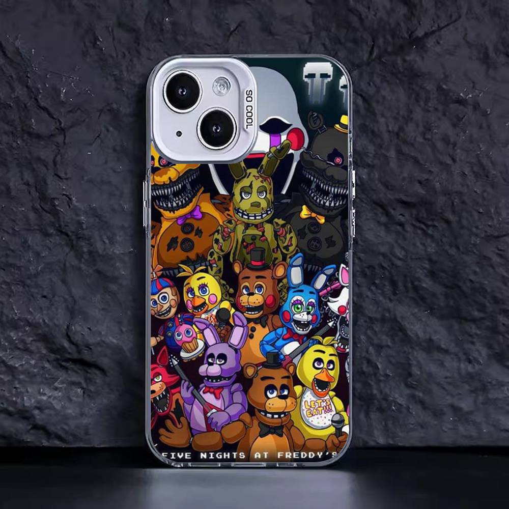Amine Fnaf Fives-nights-At-Freddys Handyhülle Für iPhone 16 15 14 13 12 11 Pro Max Matt Stoßfest Rückseite Anti-Fall Mattes Cover