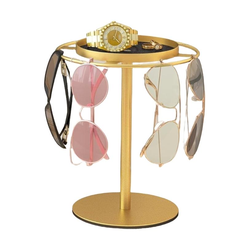 Modern Metal Eyeglasses Storage Solution, Showcase Display Stand Sunglasses Holder for Multiple Glasses