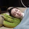 Креативная мультяшная подушка-наволочка из ледяного шелка в виде стручка гороха - Дышащая подушка для сна на спинку офисного кресла и на стол для студентов и детей