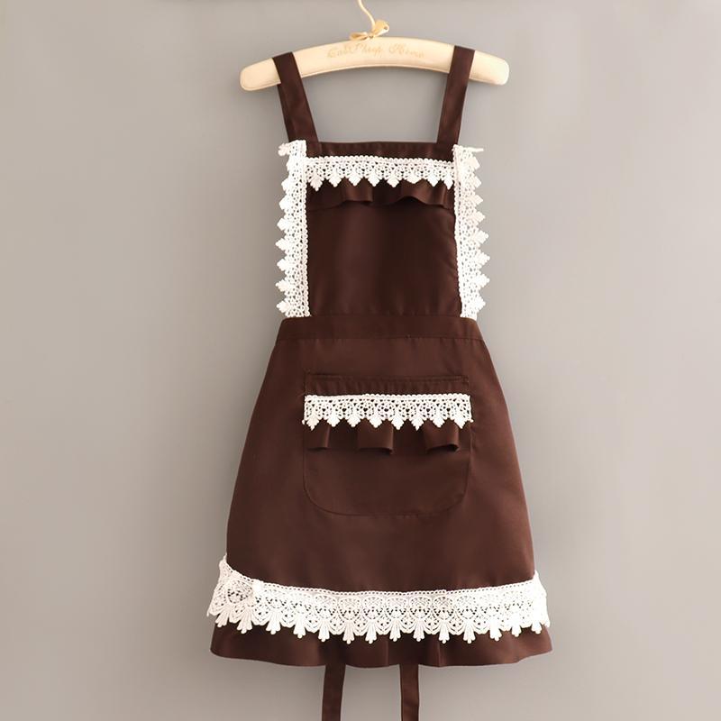 Cute Cooking Waterproof Princess Lace Apron Work Clothes Milk Tea Shop Nail Art Shop Flower Shop Durable