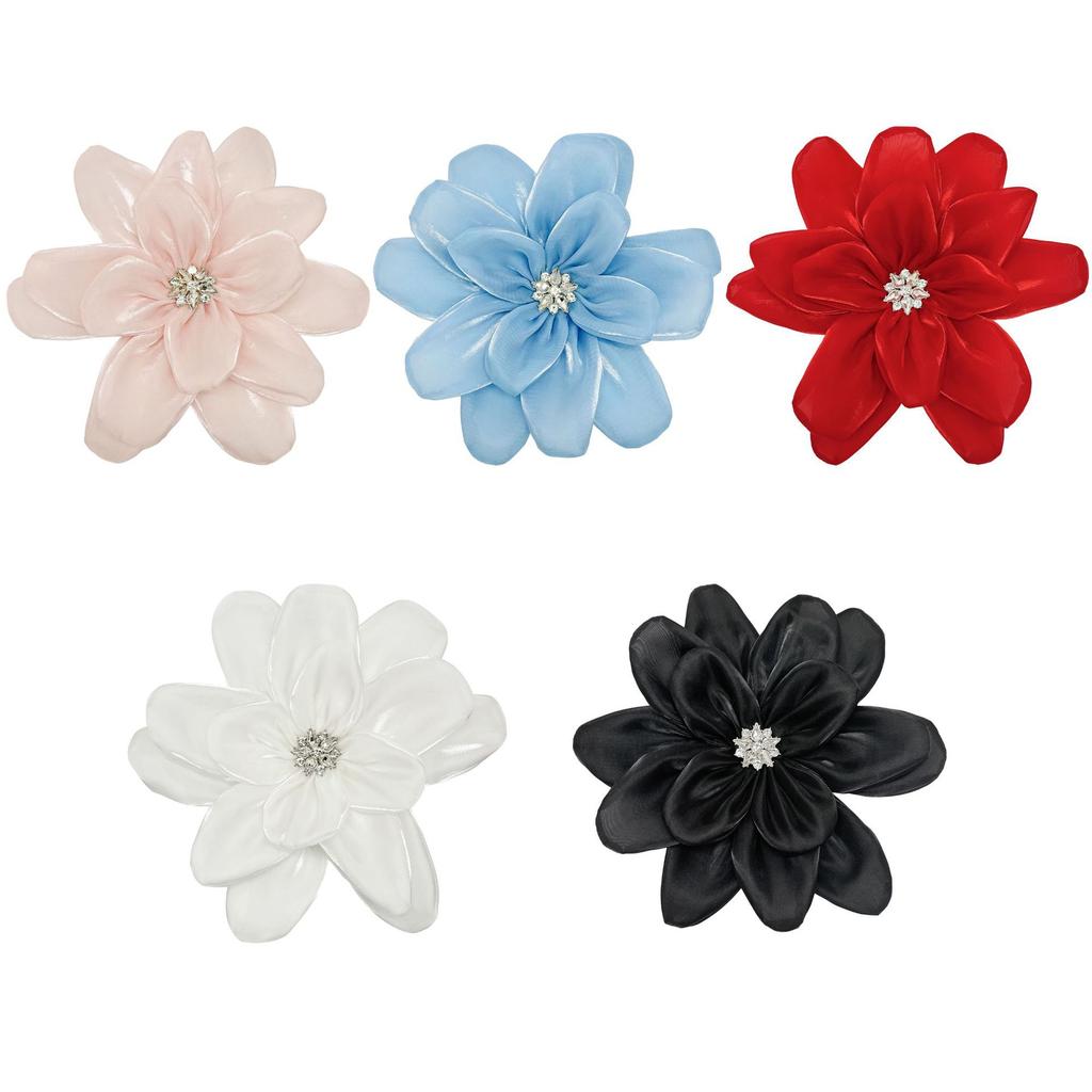 Handmade Diy Three-Dimensional Flower Accessories Chiffon Fabric Multi-Layer Three-Dimensional Large Flower Clothes Decoration Corsage Hot-Selling