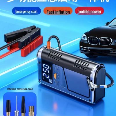 Car-Mounted Wireless Multifunctional Jump Starter & Air Pump