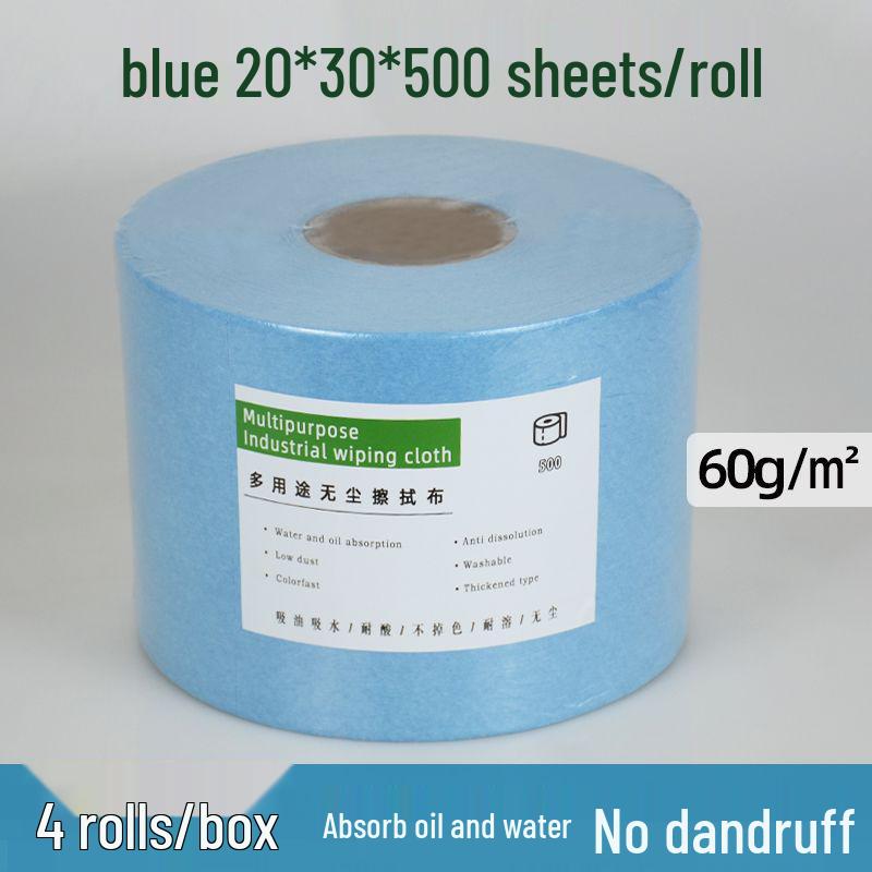 Industrielle Mehrzweck-Fusselrolle aus Vliesstoff: Staubfrei, Öl- und Wasserabsorbierend, Ideal für Laborreinigung & Glaspolieren.