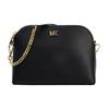 Mott Solid Letter Logo Metal Chain Shoulder Strap Leather Crossbody Bag Large Women Crossbody Bag Black 32S9GF5C3L-001