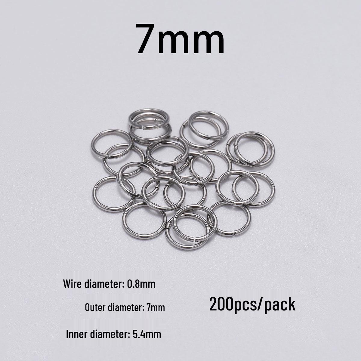 

Плоское одинарное соединительное кольцо из нержавеющей стали для ювелирных аксессуаров своими руками 0.8*7mm, 200pcs/pack
