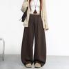 Premium Women's Cotton Wide-Leg Drawstring Pants - Versatile Fall/Winter Casual Wear