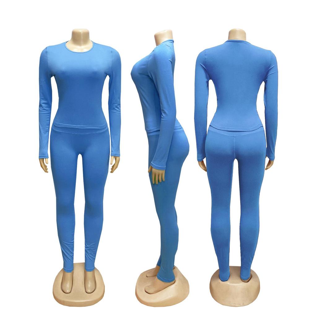 TW815 Women's Brushed Slimming Fitness Set - Sexy, High Elasticity, Fashionable Sportswear for a Stylish Commute