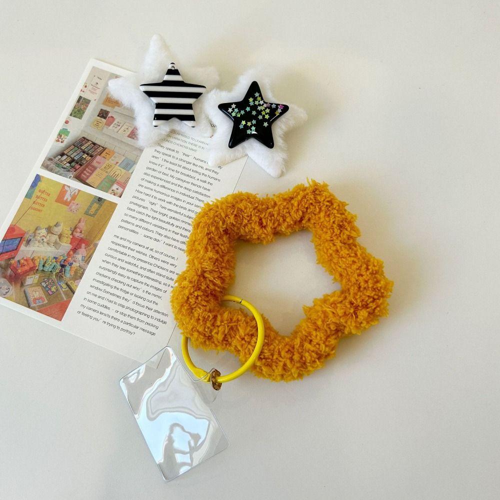 

Силиконовый 3D Меховой Звездный Подвесной Кольцо Плюшевый Ремешок Зимний Анти-Потерянный Браслет Аксессуары Для Мобильных Телефонов жёлтый