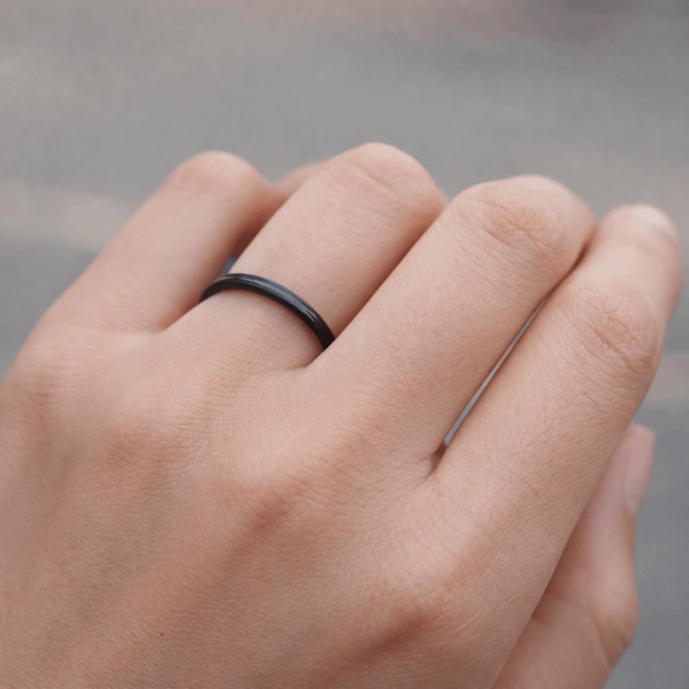 2MM Stackable Plain Band Rings Durable Titanium Steel Rings Simple Thin Rings  Wedding Ceremony