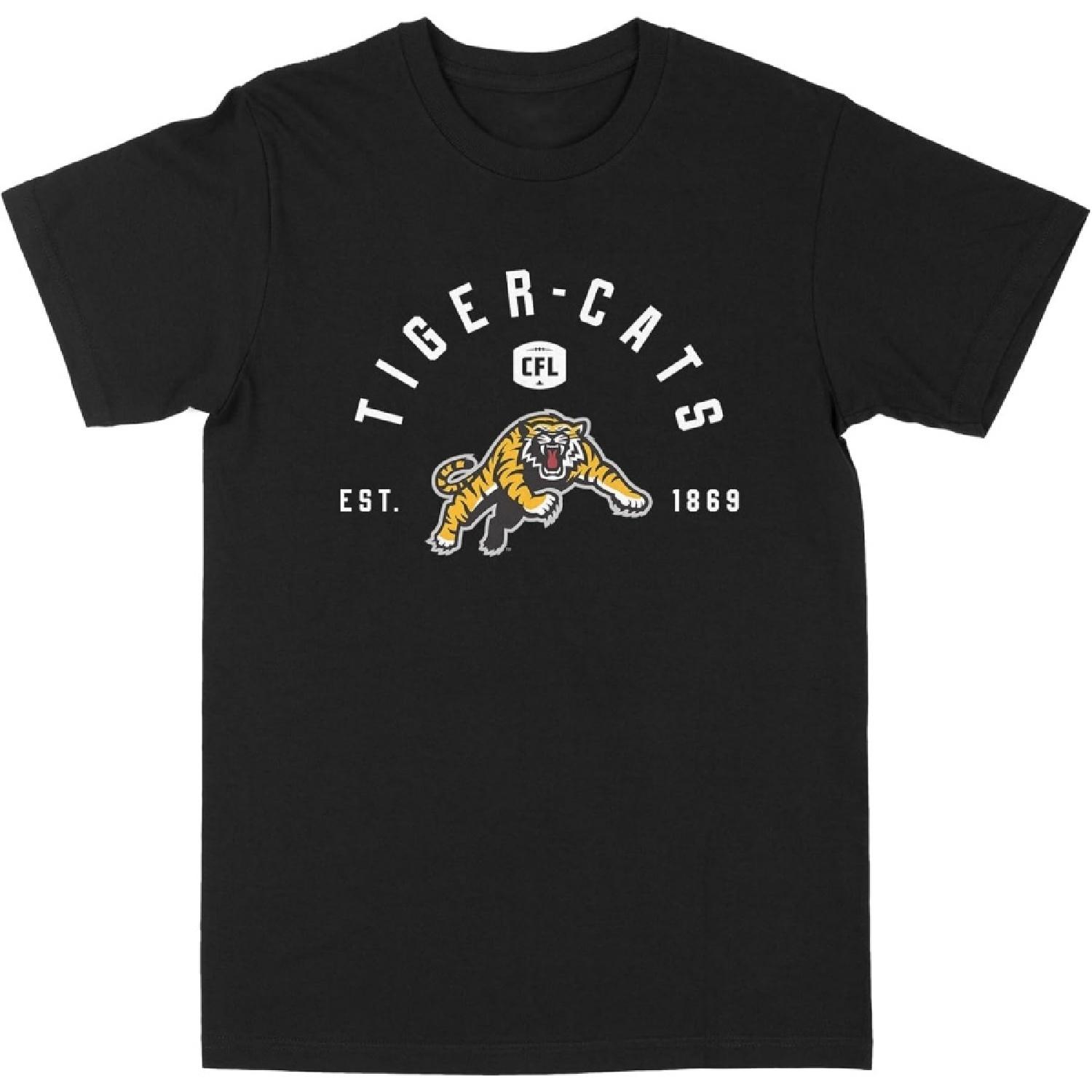 CFL Hamilton Tiger Cats EST Black T-Shirt XXXXXL разноцветный