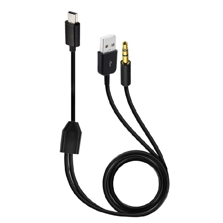 USB Charging Cord to Mini B Male &3.5mm Plugs Audio Cable Mini Usb Speaker Cable