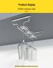 Stainless Steel Hanging Wine Glass Rack - Single Row Stemware Storage Shelf