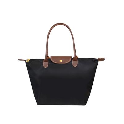 (Schwarz, M) Damen Handtasche Schulter Faltbar Shopper Tasche Sport Fitness Einkaufen Geschenk Tasche