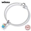 WOSTU 925 Sterling Silver Cute Magic Teacup Pendent Charms Beads for Women Fit Original DIY Bracelet Necklace Birthday Jewelry