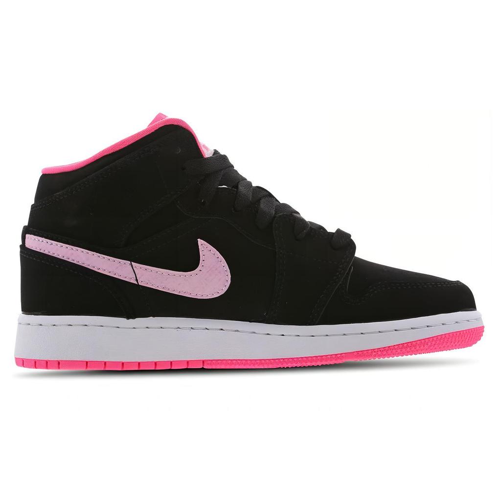 New Jordan 1 Mid GS Black Digital Pink 555112-066