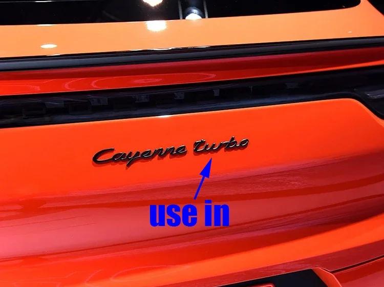 1pcs 3D metal turbo Fender Tail Car logo side badge Creative decoration rear bumper trunk emblem sticker Accessories For Porsche