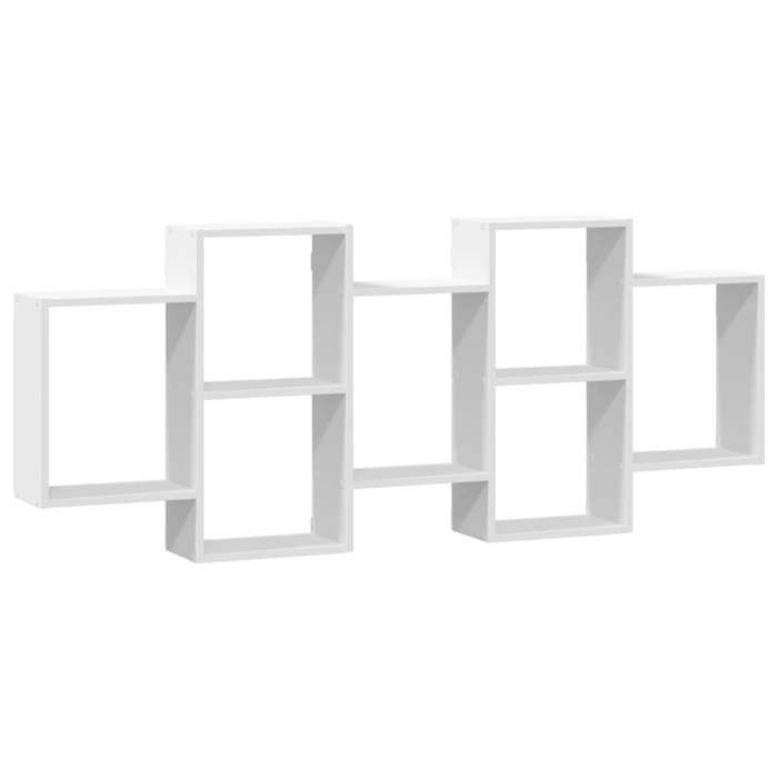 VidaXL Wall Shelf White 159x18x65 Cm Engineered Wood 853209