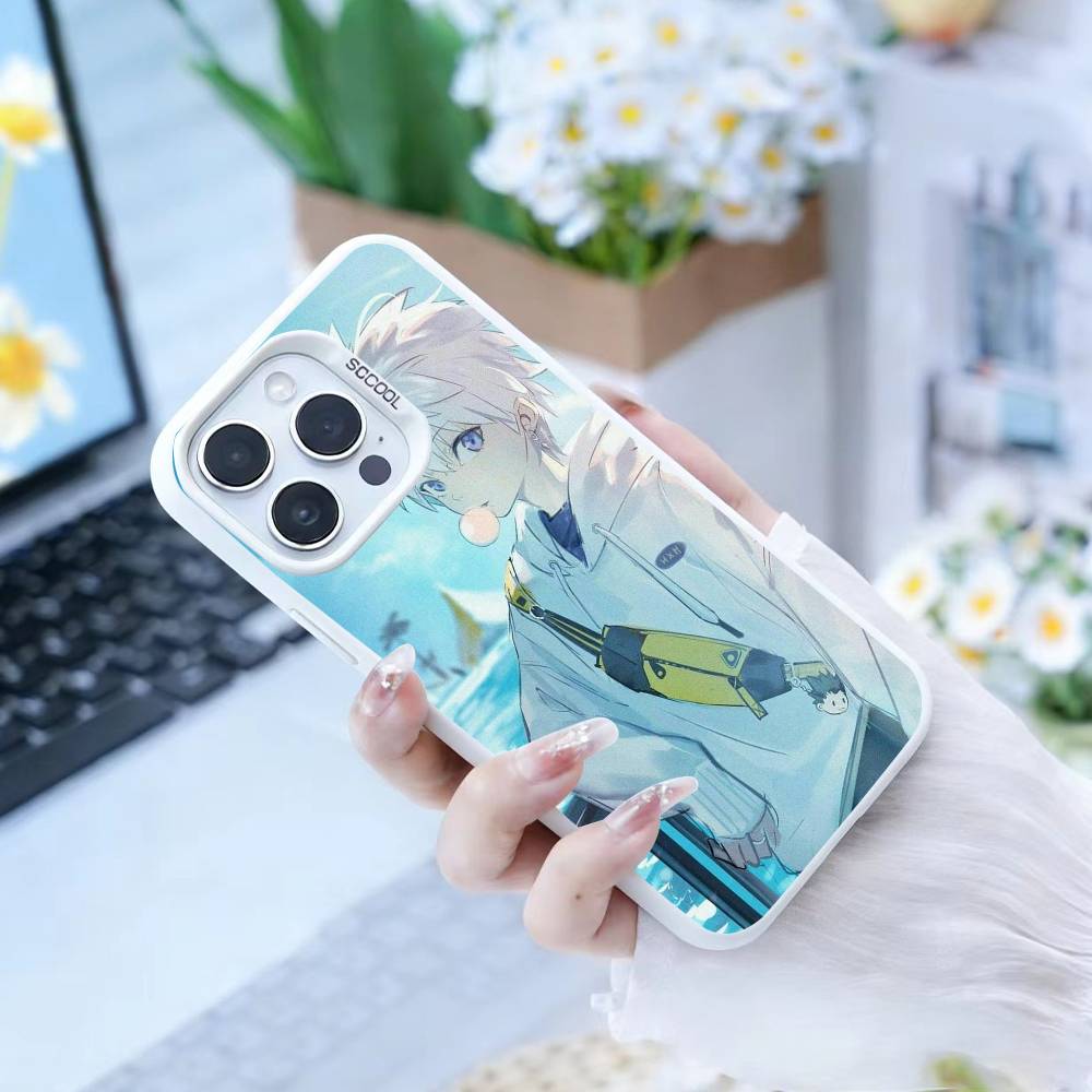 

F-Киллуа Зольдик H-Hunter X Hunter Чехол для телефона iPhone17, 16,15,14,13,12 Pro Max Черный Конфетный Матовый Ударопрочный Чехол iPhone13PROMAX