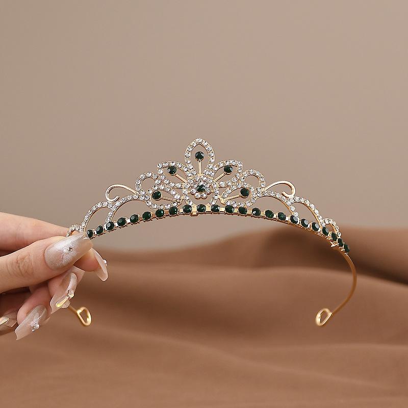 Новая Детская Корона Принцессы Хрустальная Диадема Аксессуары Для Волос Для Девочек Розовая Хрустальная Диадема Для Танцевального Выступления Подарок На День Рождения Корона