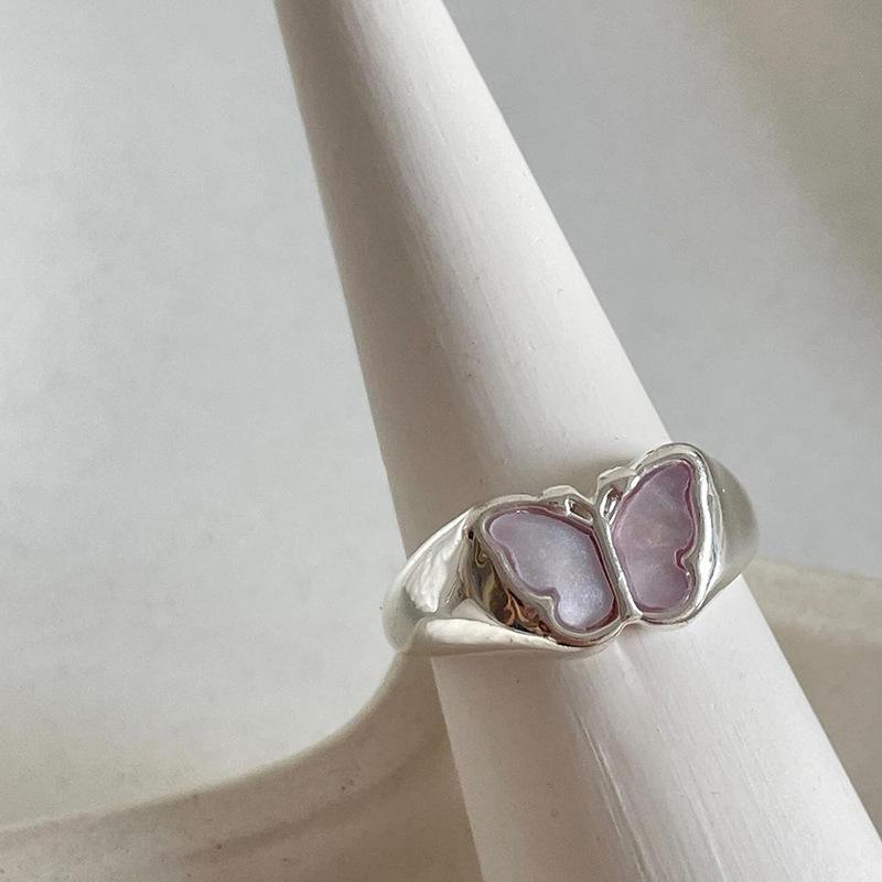 Butterfly ring new gold-plated jewelry women's zinc alloy fashion versatile exaggerated jewelry accessories