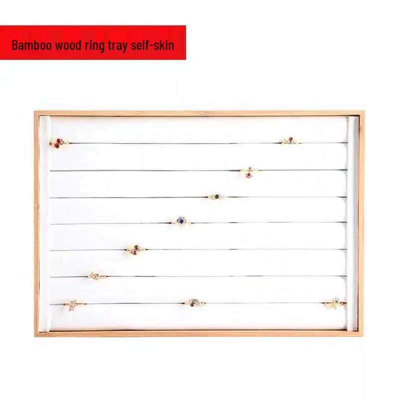 Bamboo Wood Jewelry Display Tray for Rings and Earrings