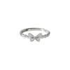 Butterfly Zircon Ring Women's Niche Design High-end Sense Simple and Versatile Open Index Finger Ring Ring Head Jewelry