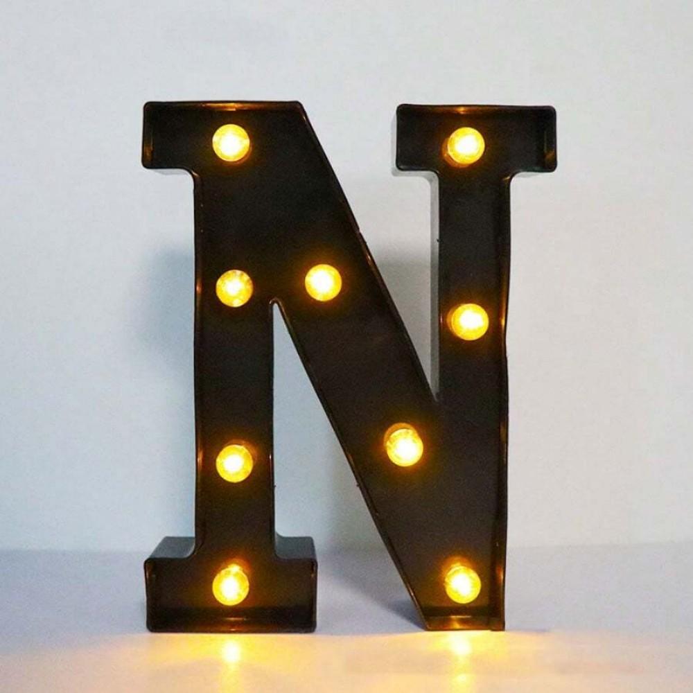 1PC 21.8cm LED Letter Light Luminous Letter and Number Night Light Suitable for Home Bar Wedding Birthday Party Decoration