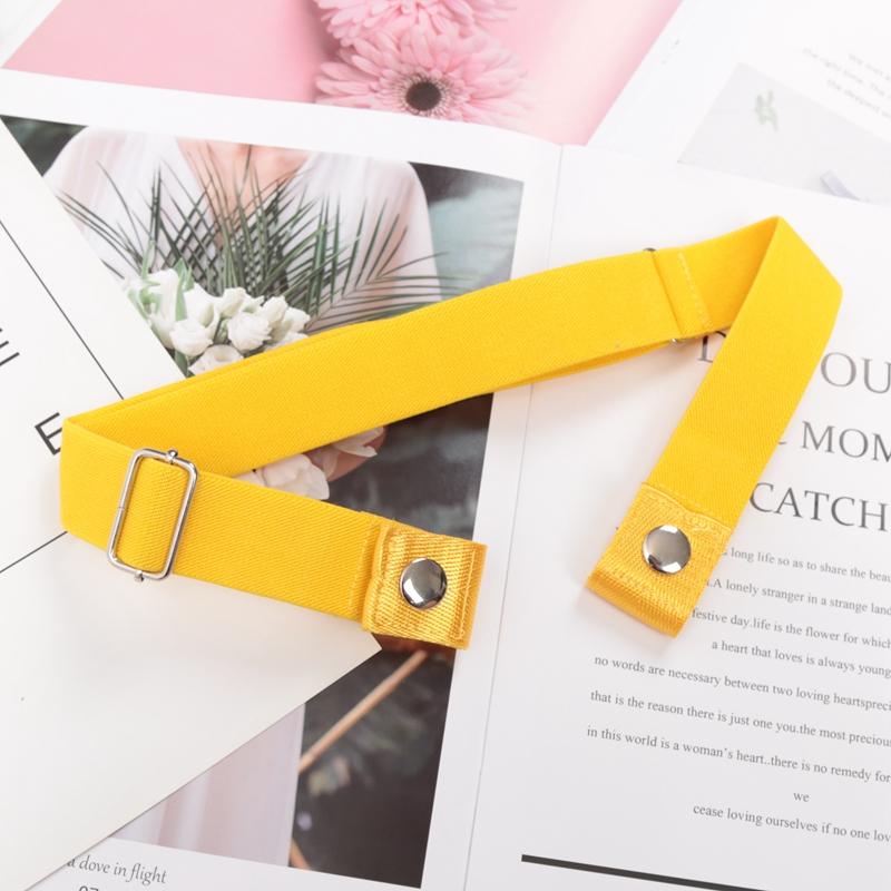 Elastic Belt Without Buckle Canvas Women Buckle Free Belt Ladies Jeans Pants Waist Lazy Belt Stretch No Buckle Invisible Belt
