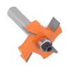4 Flügel Nutfräser Hochkohlenstoffstahl Rückschlagarm Schlitzfräser Falzfräser mit 8mm Schaft für Kiefernholz Orange