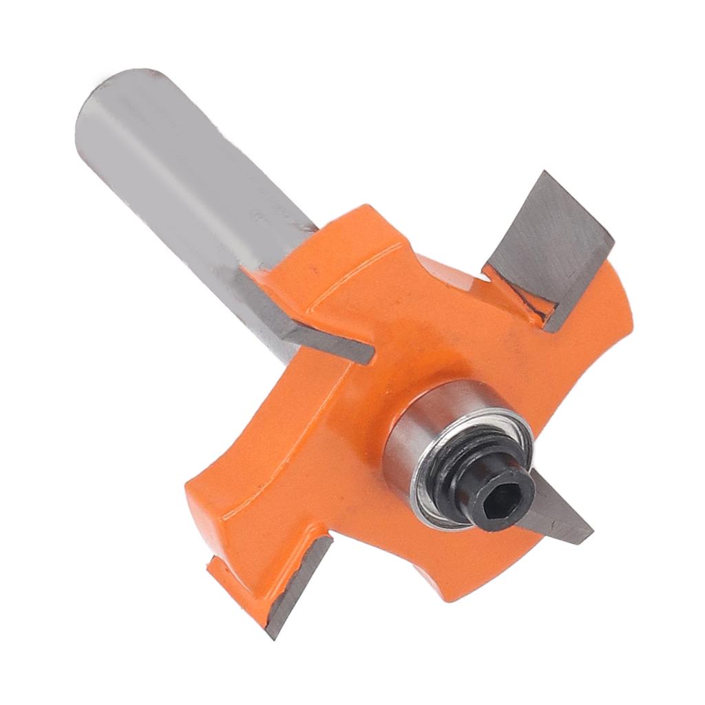 4 Flügel Nutfräser Hochkohlenstoffstahl Rückschlagarm Schlitzfräser Falzfräser mit 8mm Schaft für Kiefernholz Orange
