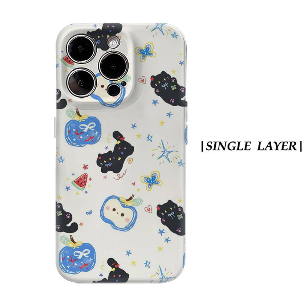 

Black Cat AppleFor Magnetic Phone Case for IPhone 17 16 15 14 13 Pro Max Plus Single Double-layer Tough Case IPHONE17PROMAX