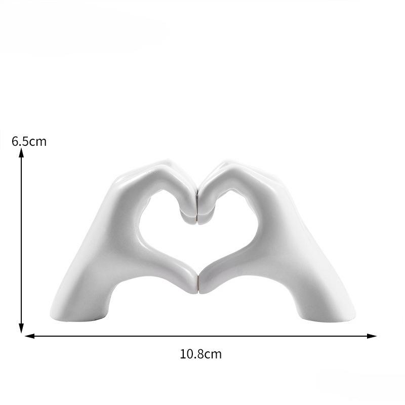 European Style Simple Two-hand Love Ornaments Home Decoration Gift Bedroom Desktop Decoration Heart Gesture Ornaments