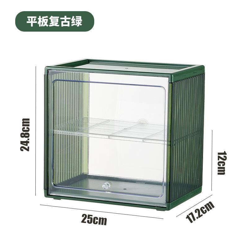 

Пылезащитная подставка для хранения кофейных кружек и чашек, акриловая прозрачная настольная коробка для хранения косметики, двухслойный домашний органайзер