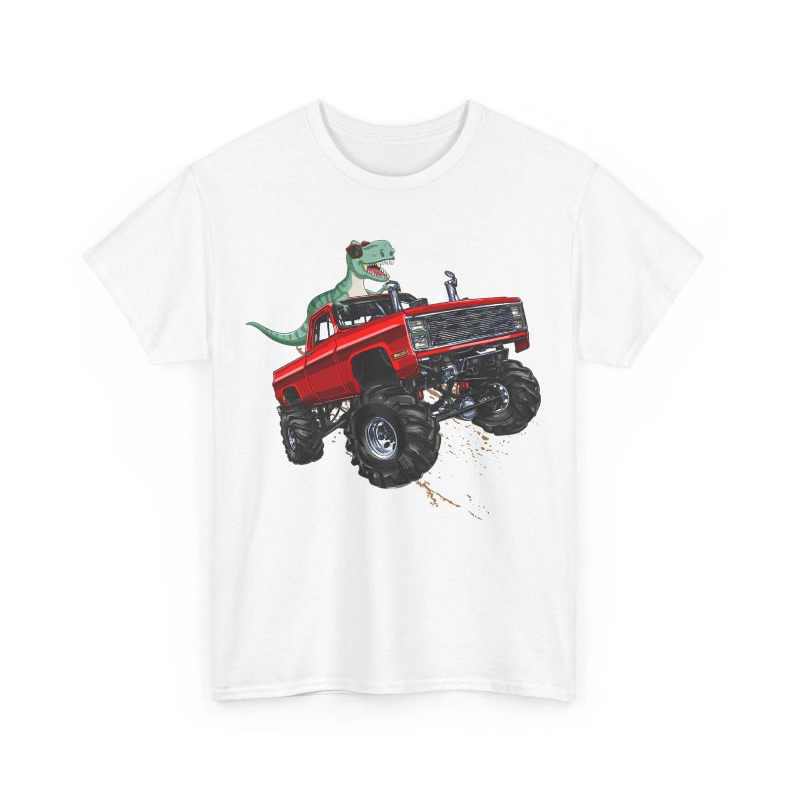 T-Rex Monster Truck Shirt, Monster Trucks Lovers Men Boys Cute Shirt S