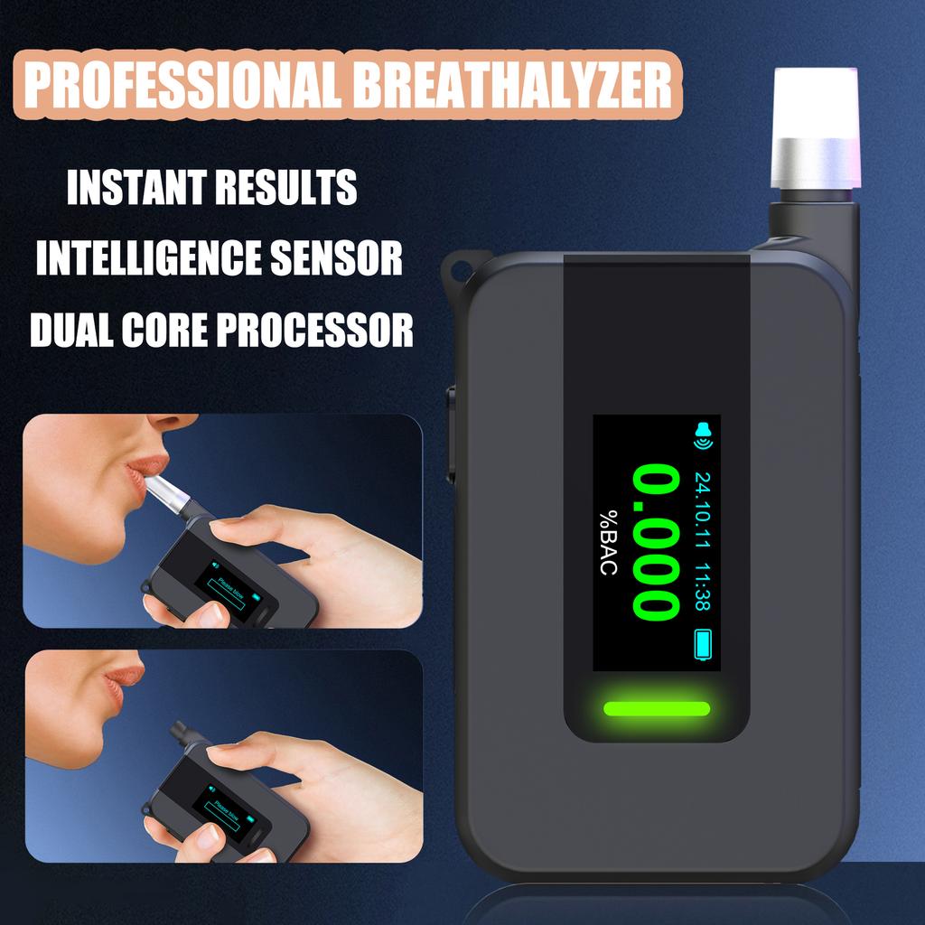 Alcohol Testers Non-Contact Handheld Digital Breathalyzer LCD Display Lightweight Handheld Alcohol Test Tool Digital Screen