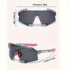 3pcs Unisex cycling glasses - lightweight frame adjustable light color lens sports glasses suitable for cycling activities