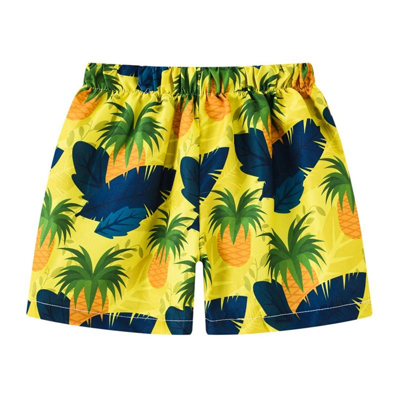 Kids Boys Print Swimming Shorts Causal Beach Shorts Drawstring and Side Pockets Design Swim Trunks