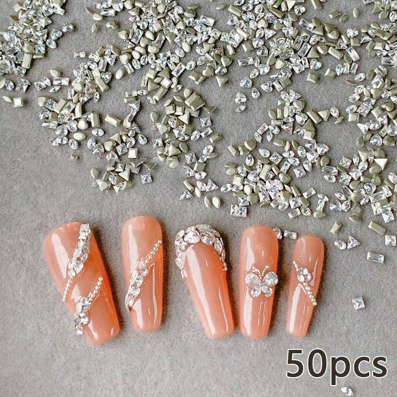 

’ 50Pcs Nail Mini Zircon Charming Sparkling Crystal Rhinestones Collection Mixed Color Luxury Manicure Decorations Accessories