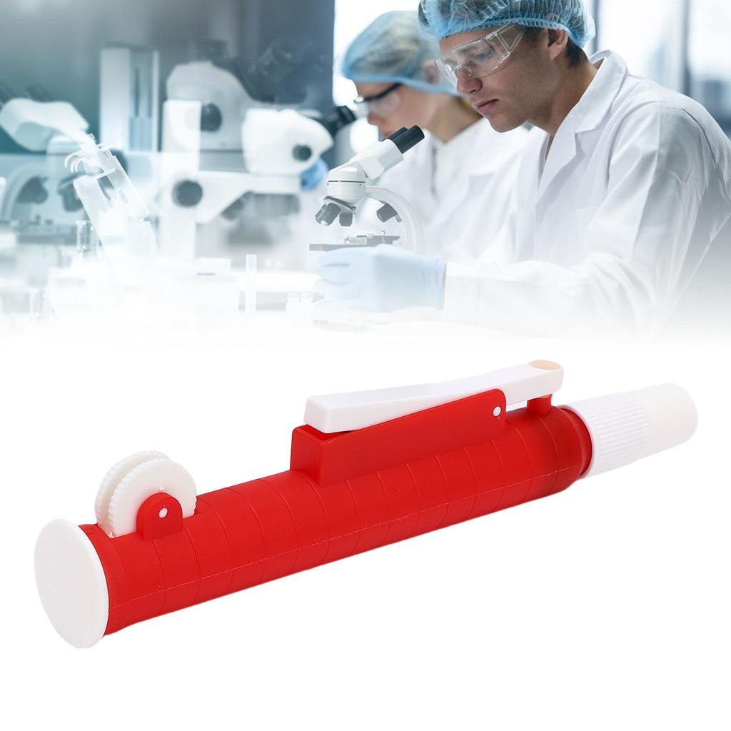 Pipette Pump 25ml Red Easy Liquid Transfer   Dispensing Pipette Pump for Laboratory Research