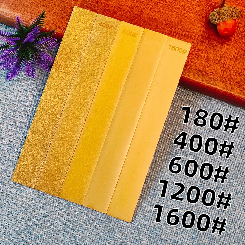 

Golden Diamond Stone No Base Used Knife Sharpener Diamond Whetstone Grinding Stone Sharpening Stone Bars Kitchen Tool as photo