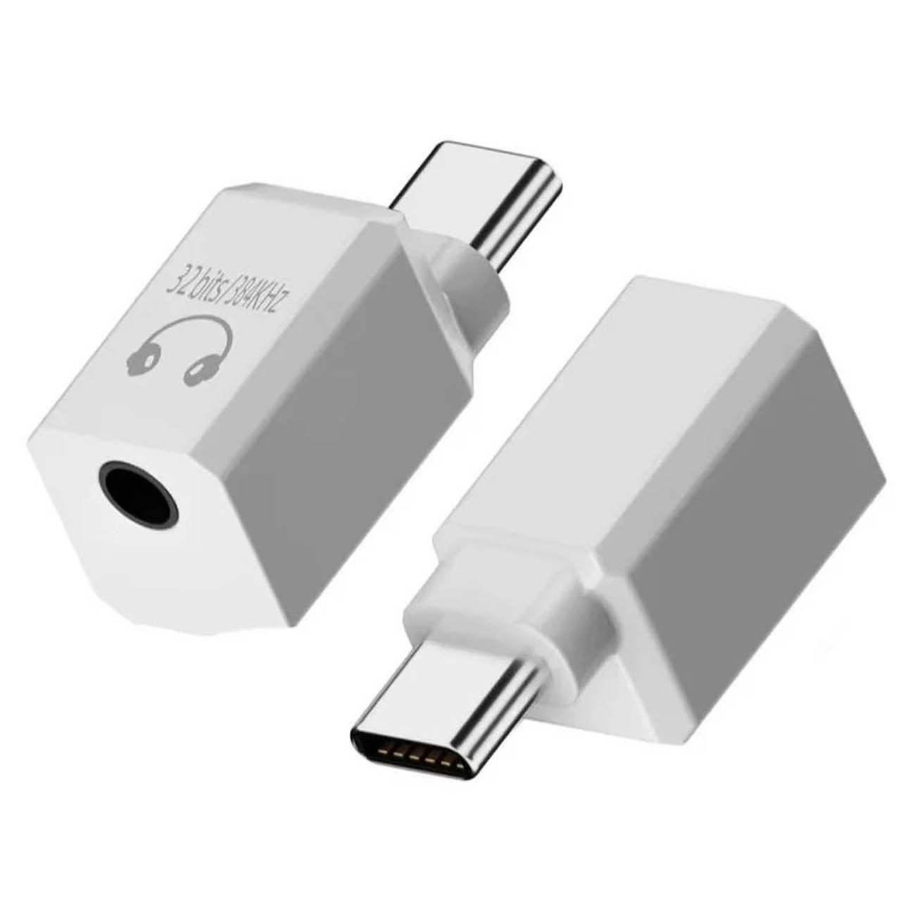 

Для iPhone 15/16 Адаптер Type-C на 3,5 мм AMP DAC 32 біт/384 кГц Чіп цифрового декодування Роз єм для навушників White