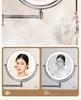 Wall-Mounted Foldable Vanity Mirror with Lights (Double-Sided, Punch-Free Installation) for Bathroom.