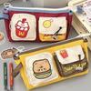 Portable Pencil Case Hamburger And French Fries Stationery Bag New Pen Bag  Back To School