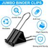 OWLKELA 2.4 inch Extra Jumbo Binder Clips 4 Pcs, Large Paper Clip, Big Paper Clamps, Binder Clips Large Size for Home, School and Office Supplies