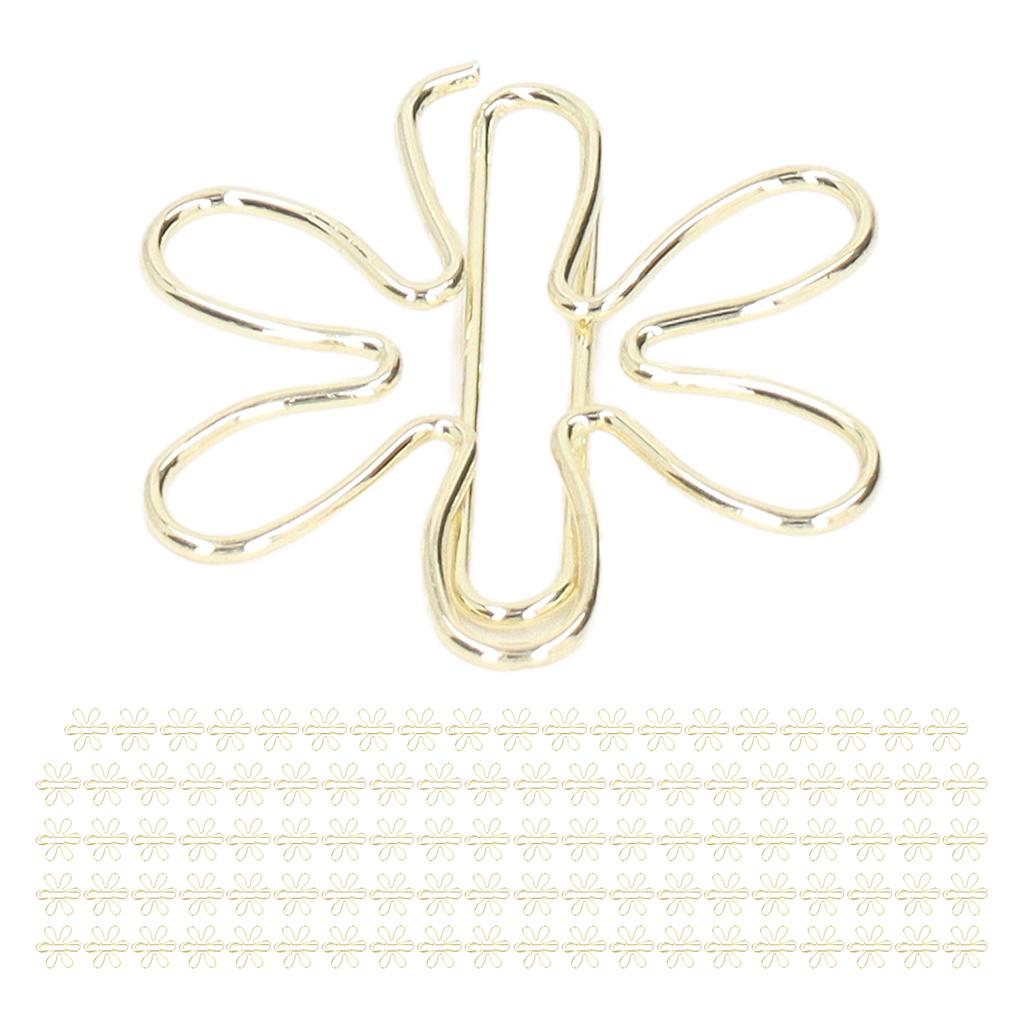 100Pcs Funny Planner Clips Innovative Cute Design Anti Rust Electroplating Process Gold Paper Clips