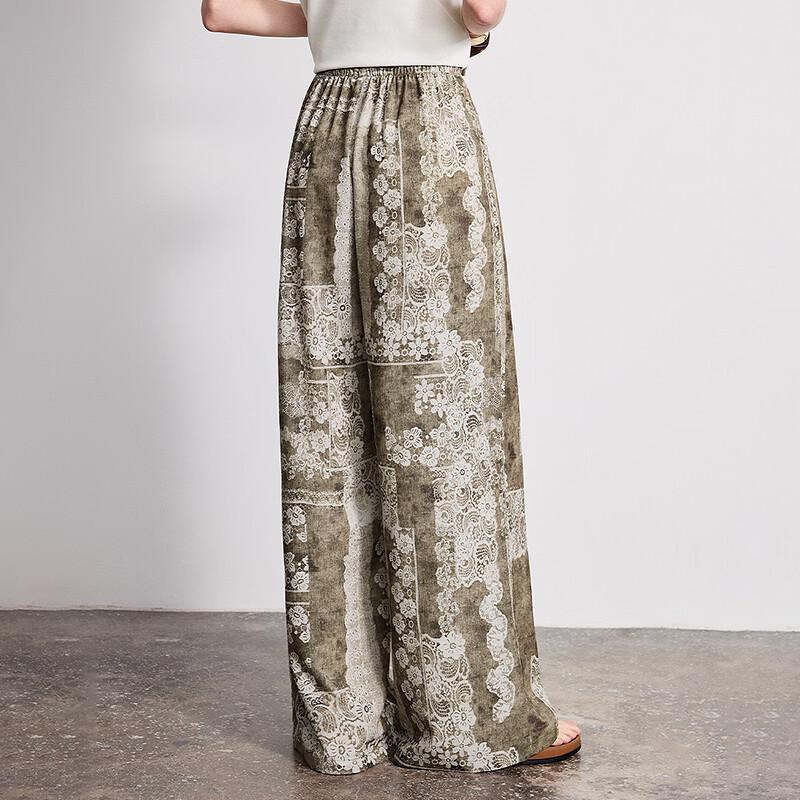 Chuyu 2026 Spring Bohemian Printed Wide-Leg Trousers