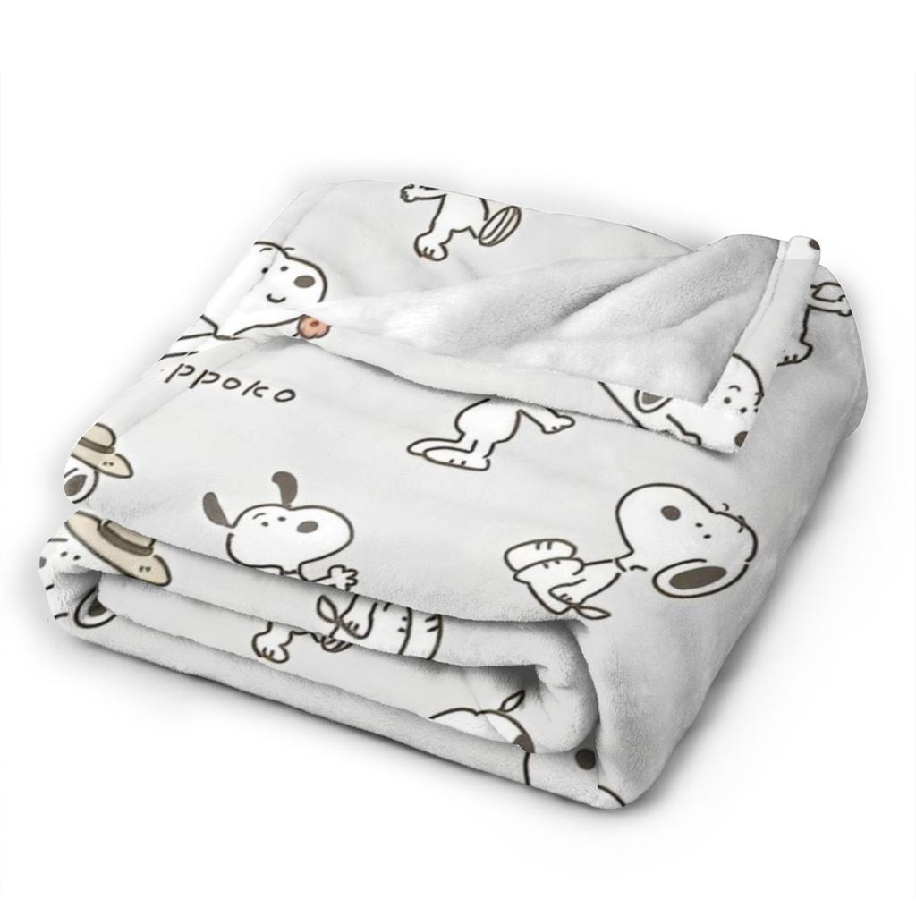 Snoopys Woodstock Cartoon Fleece Throw Blankets Blanket for Home Travel Warm Bed Rug,
