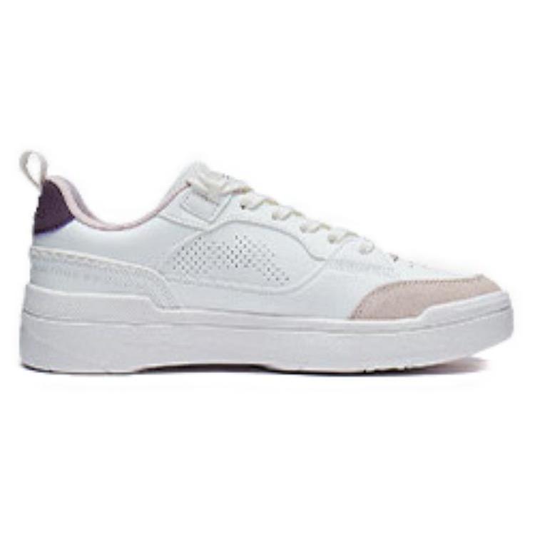 New LiNing Common 80s Anti Slip Wear Resistant Low Top Skateboard Shoes Women's Ecru AGCT228-2